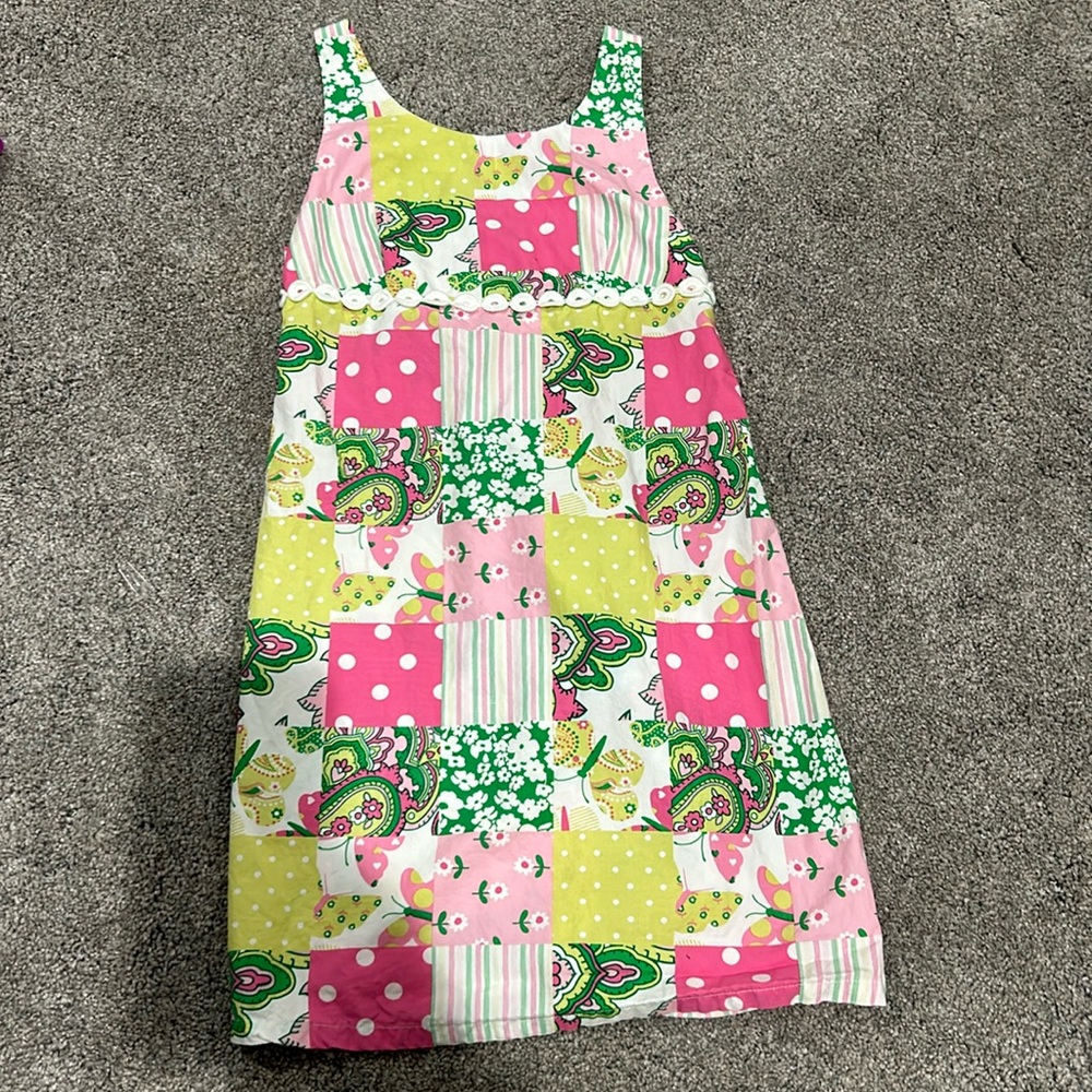 Heartstrings size 8 floral patchwork dress